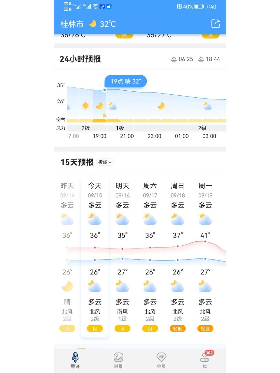 这几天的桂林天气预报