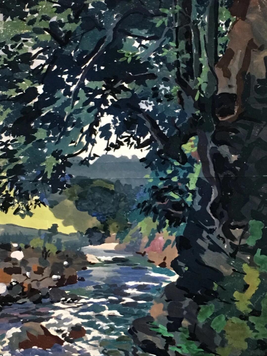 罕见,川美创始人李有行水粉画