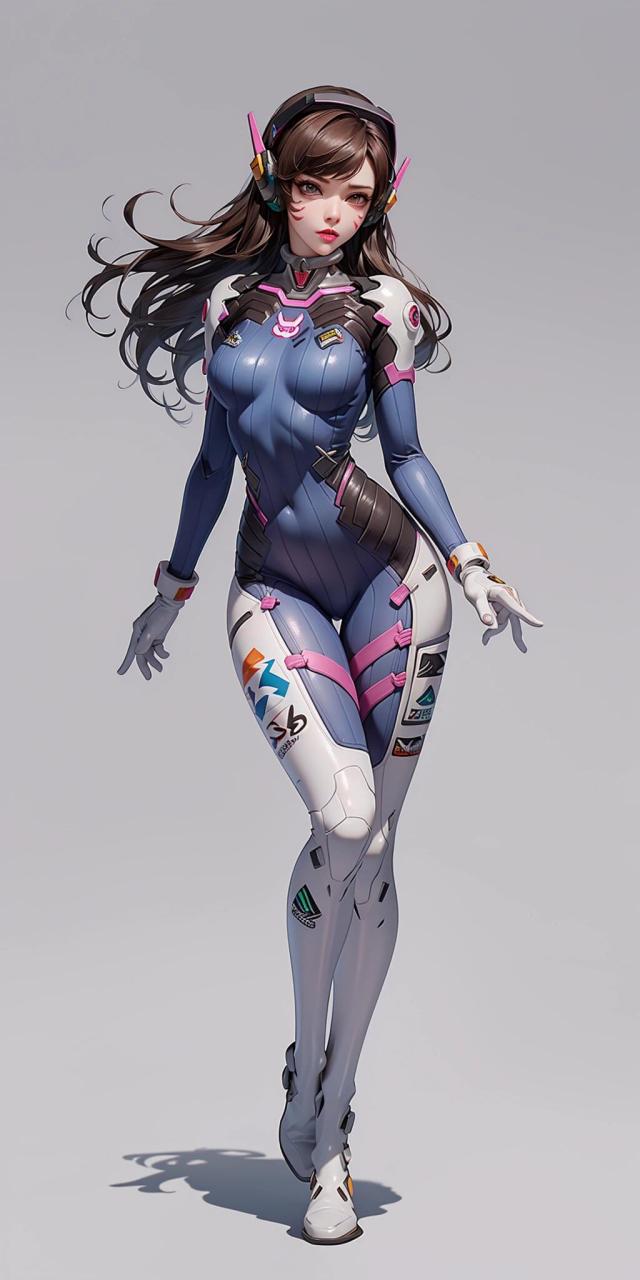 守望先锋dva 二次元美少女 手机壁纸