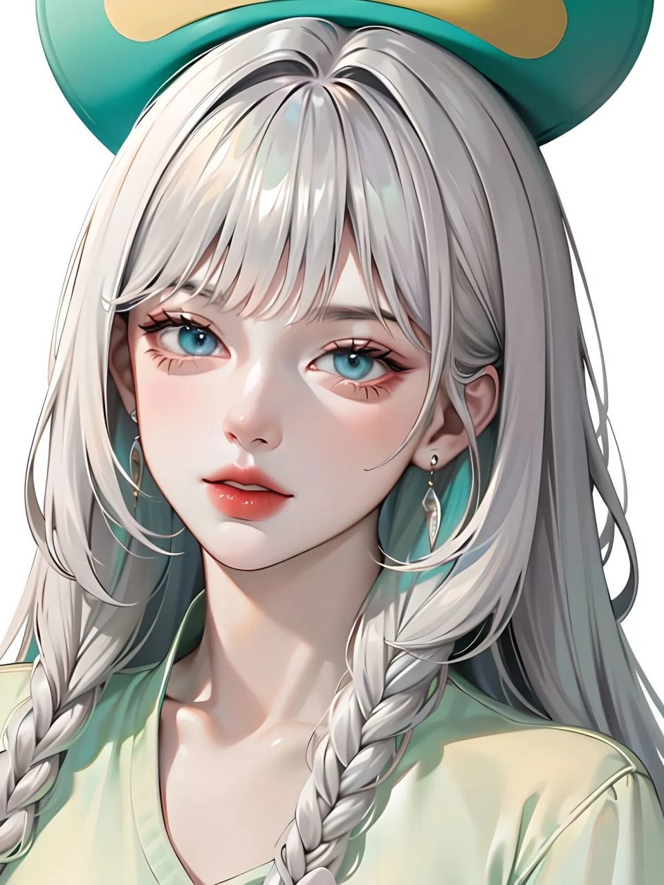 绿色系|麻花辫女孩 女孩子不用明白太多道理,只要知道体重越来越轻