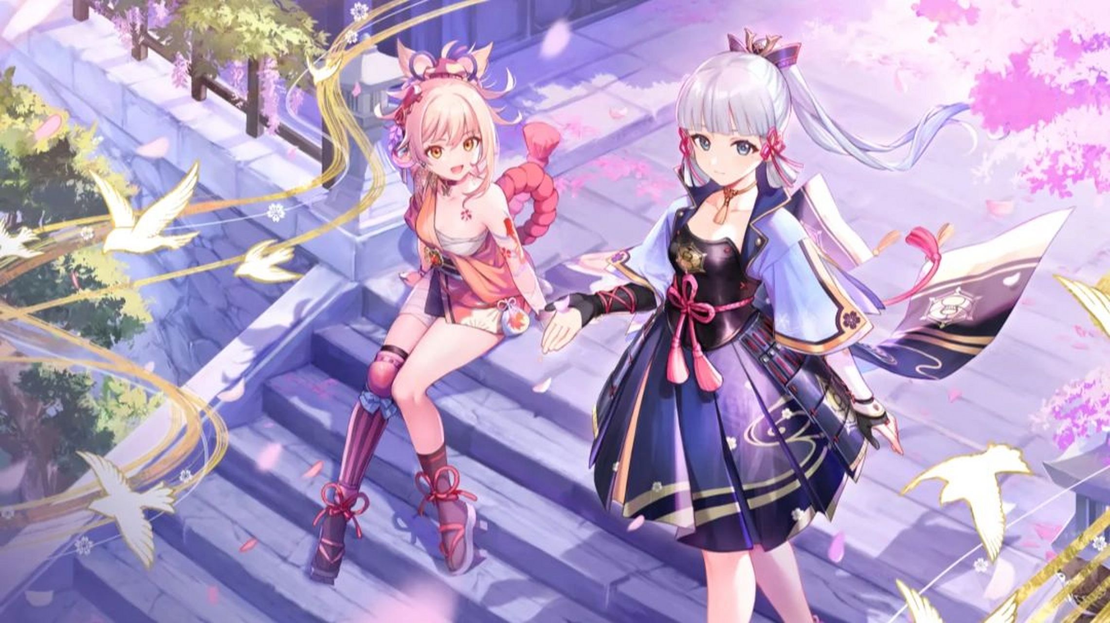 原神神里绫华美图⑵ 再来一期大概就完事儿啦 不过凌华的美图雀食不多