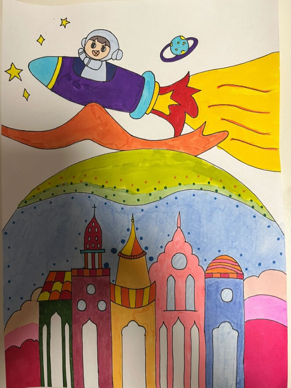 童绘中国童梦未来 中国的建筑别具一格,中国人共同的航天梦