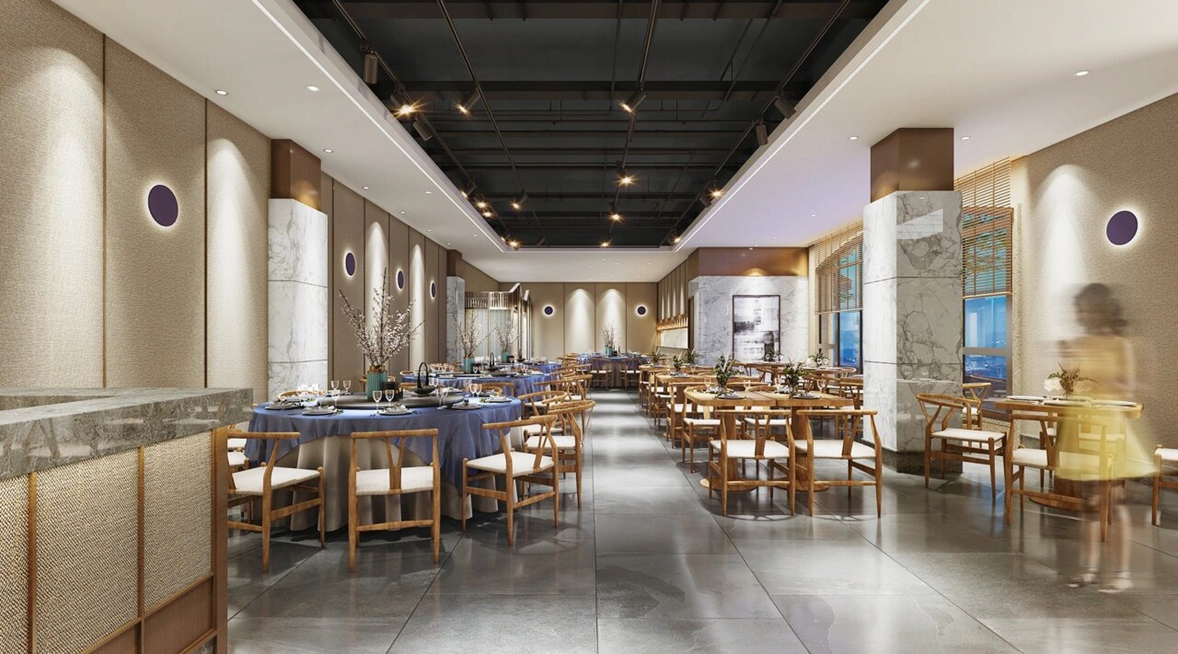 餐厅店铺装修设计-成都中餐店装修效果图 地址:位于成都肖家河 品牌