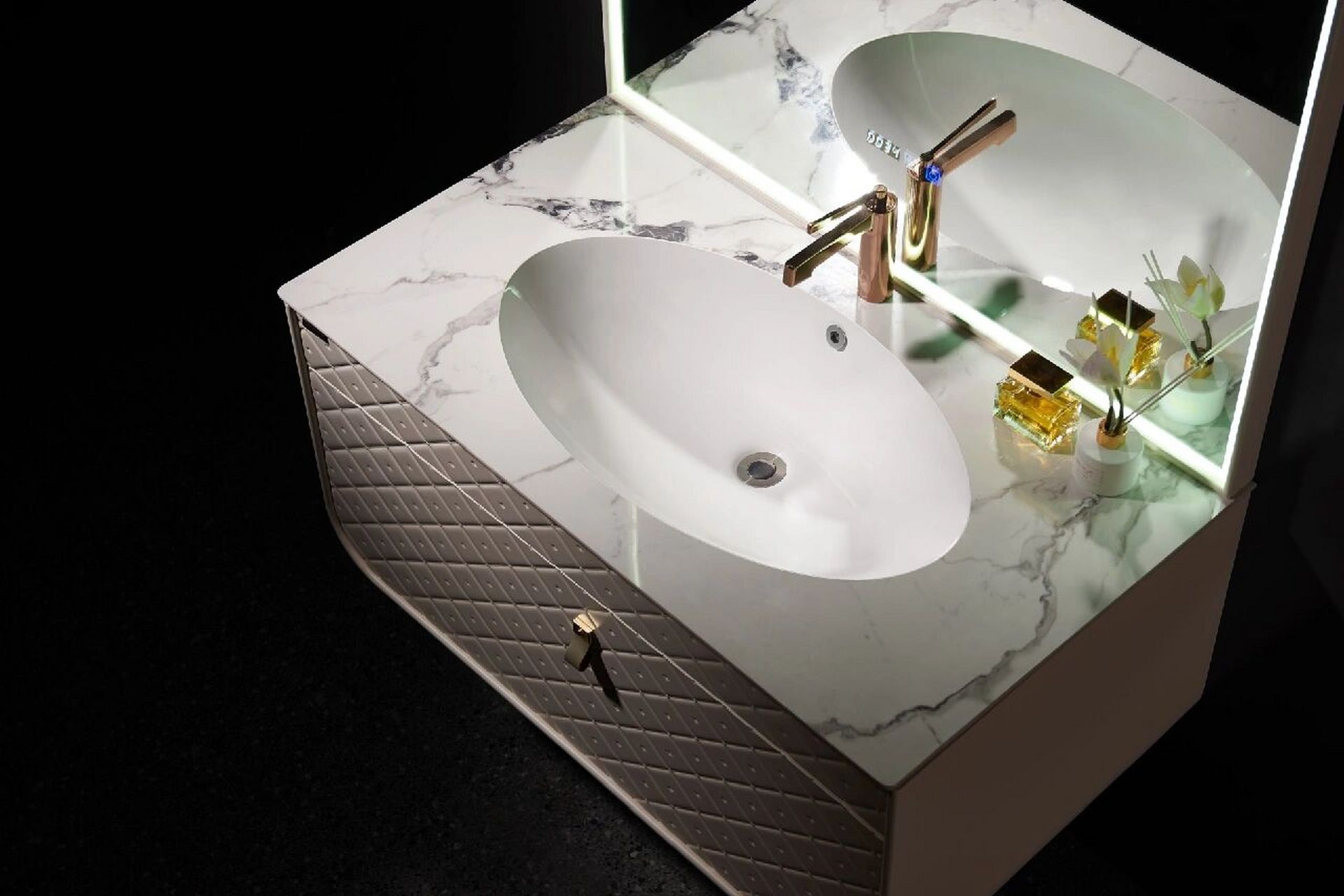 潮流时尚浴室 装修必备  金顿卫浴新款浴室柜,型号kd-2242,尺寸1米.