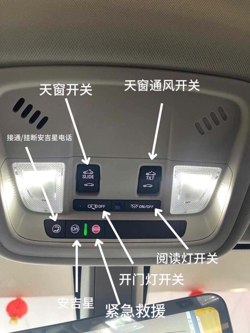 君威中控面板按键说明.