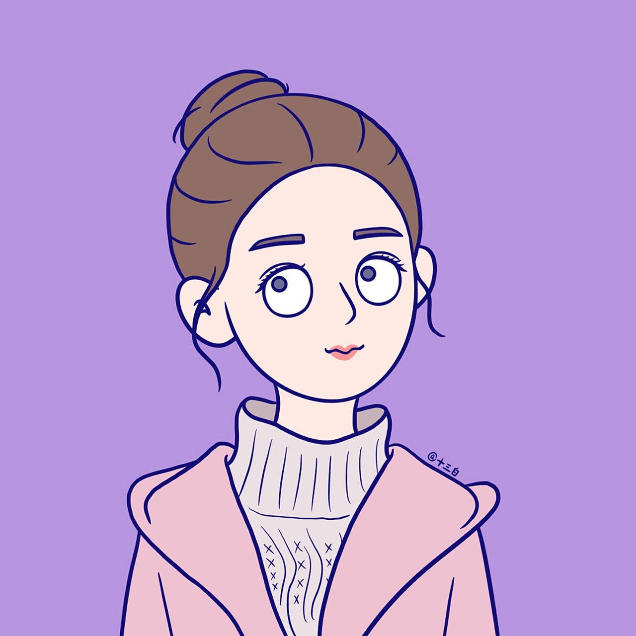 赵丽颖 角色漫画 卡通插画 手绘头像 q版 还有一张在vb里9315取图