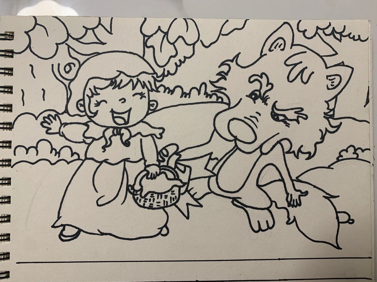 儿童绘本 小红帽连环画👒 小红帽故事绘本连环画.