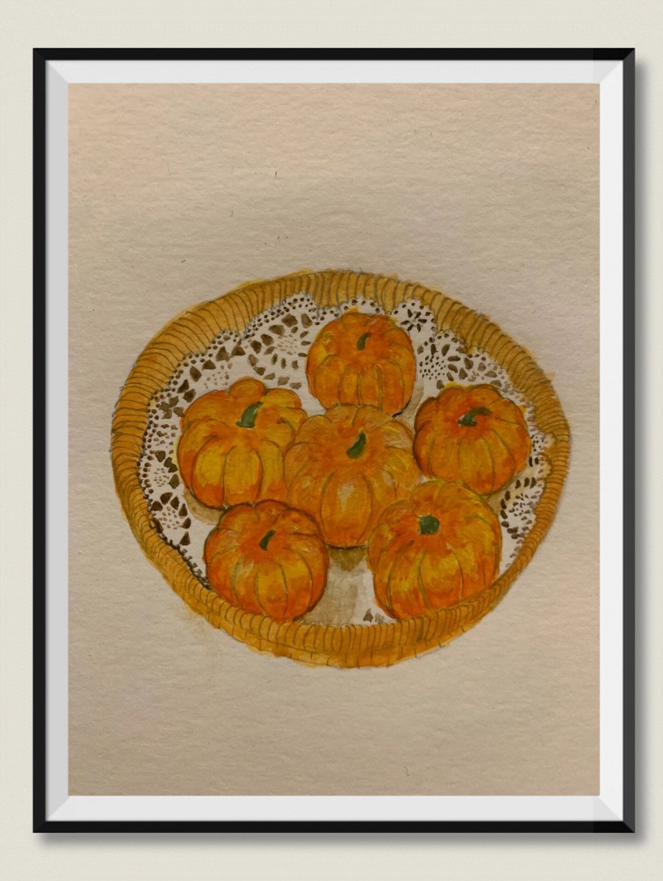 水彩画day37-南瓜饼