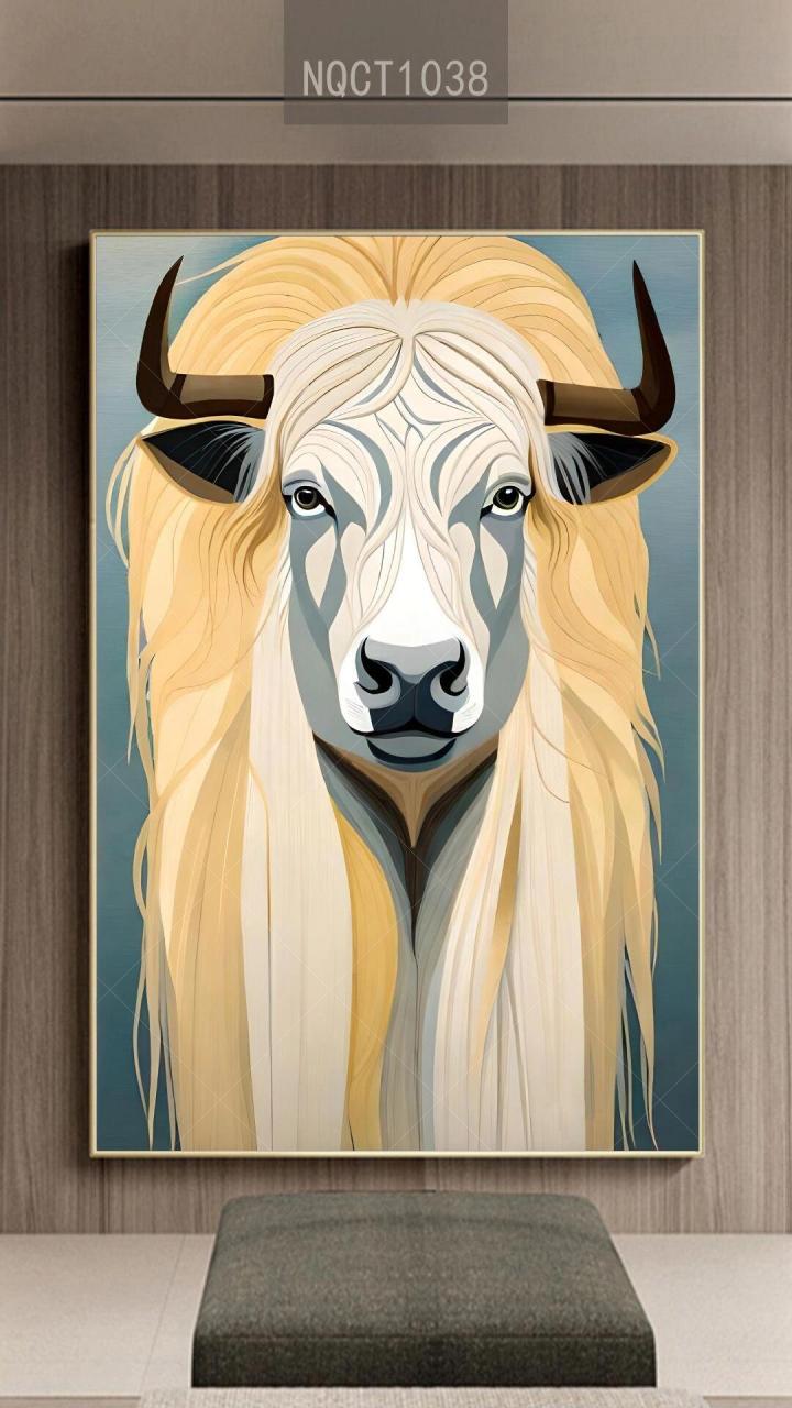 个性牦牛动物装饰画图片素材图库大全