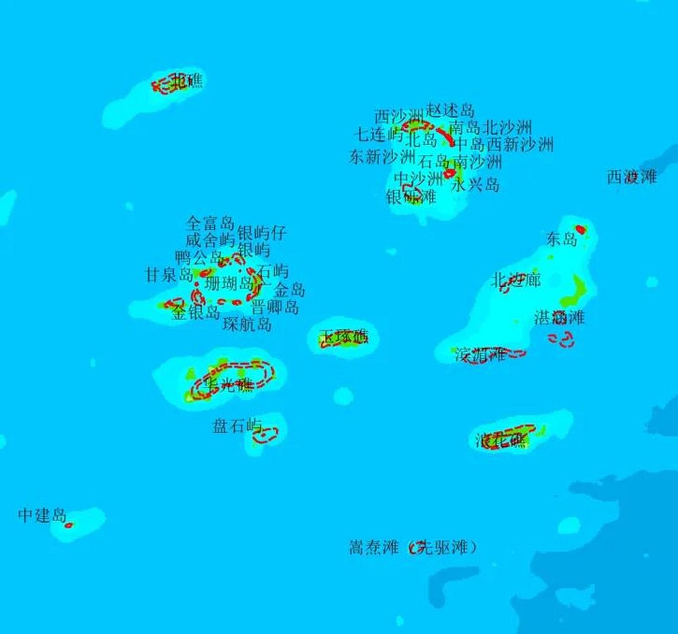 晋卿岛是珊瑚碎屑,贝壳碎屑形成的岛,地表覆盖着白色的珊瑚沙,可以