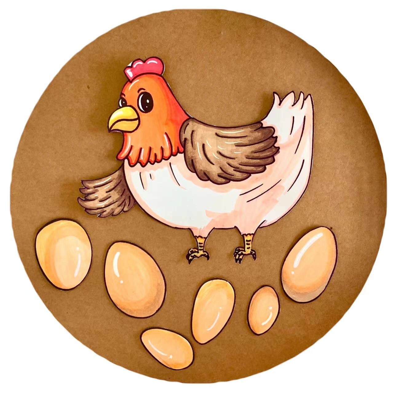 少儿创意美术儿童画/母鸡下蛋 课程目标: 16615通过欣赏和参考