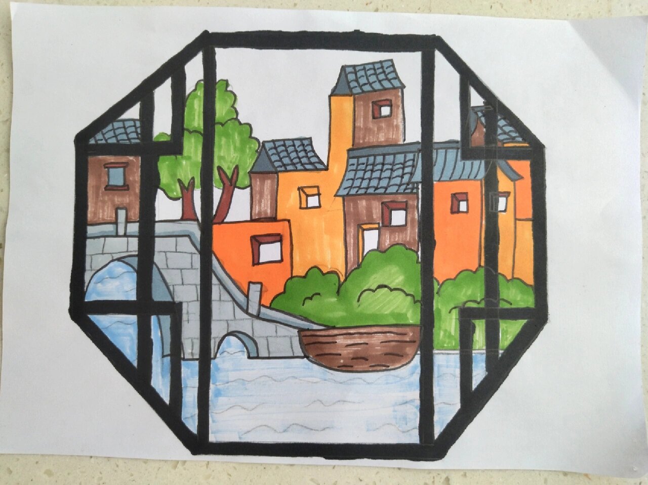 窗外的风景,四年级美术,小学美术