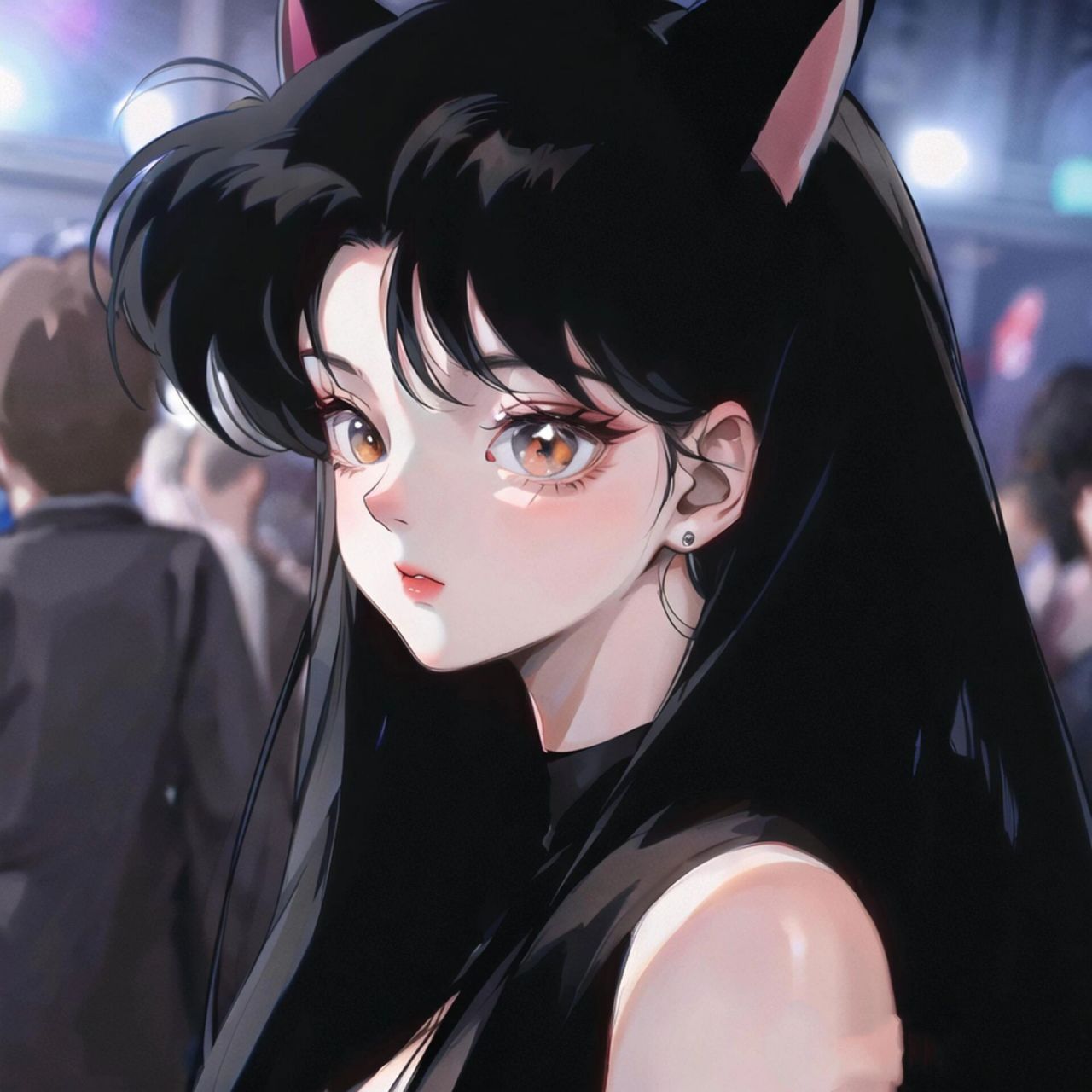 猫耳少女–ai旧动漫头像
