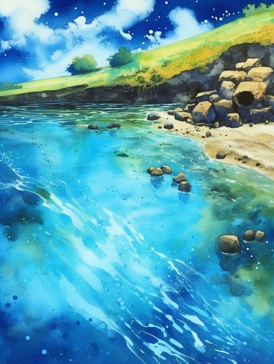 ai水彩|蓝色梦幻