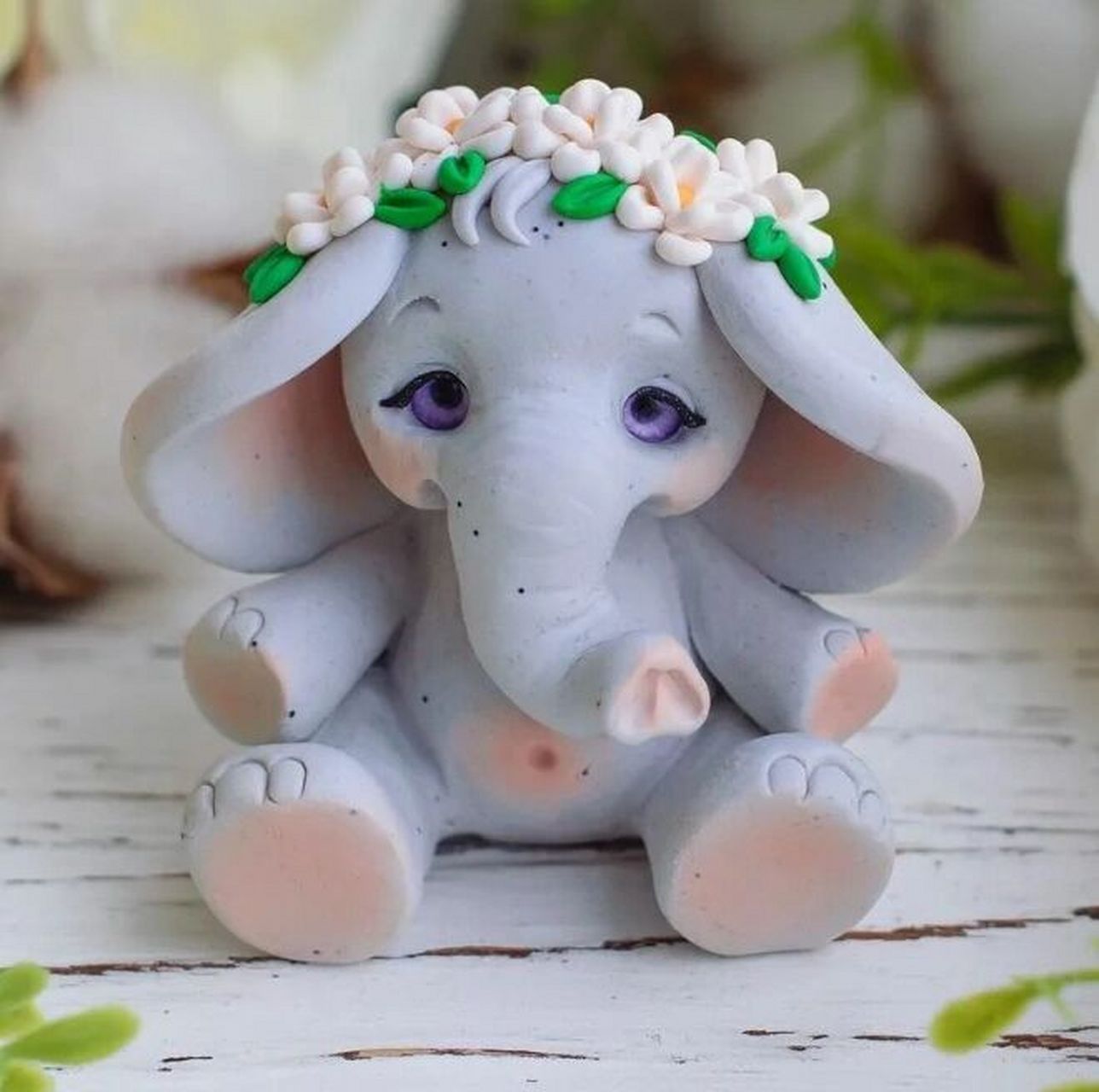 粘土手工 动物大象黏土手作创意手工diy