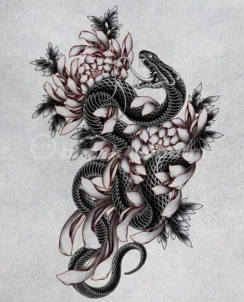 蛇大臂纹身|暗黑蛇纹身|杭州纹身 【吉祥幸运】 蛇的第一个象征意义是