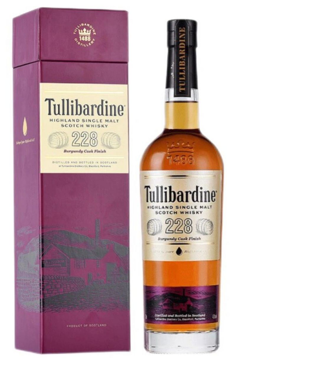 图里巴丁228勃艮第桶单一麦芽威士忌 tullibardine 228 burgundy cask