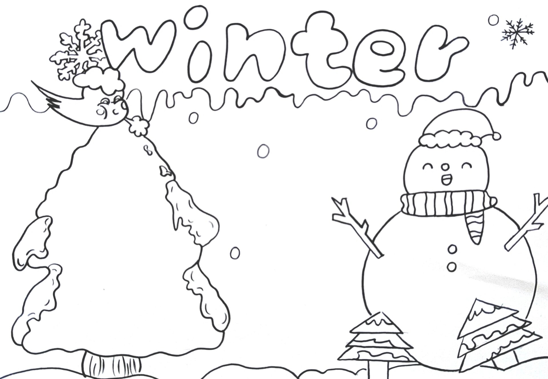 冬天系列手抄报