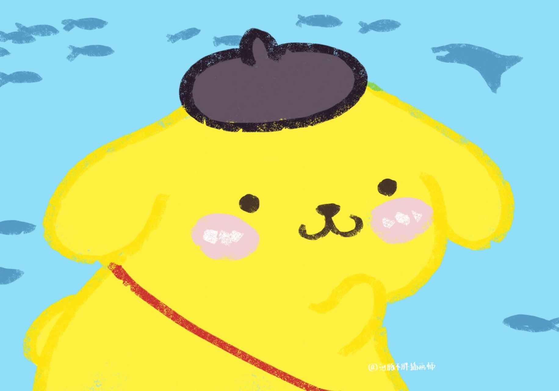 布丁狗ipad/电脑壁纸,越画越开心,每一张都超喜欢!