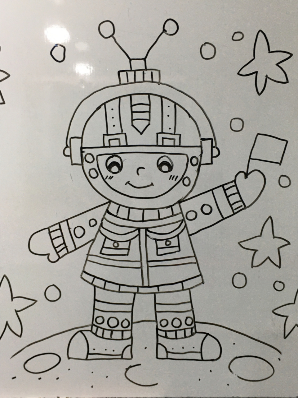 【小小宇航员986904】儿童画卡通画马克笔手绘 会陆续更新一些