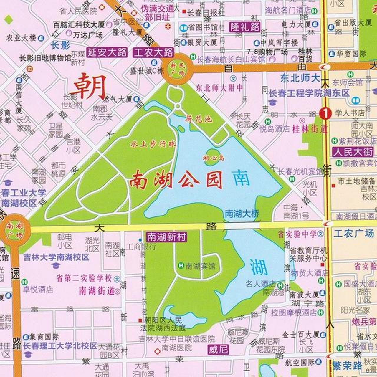 长春南湖公园地图高清图片