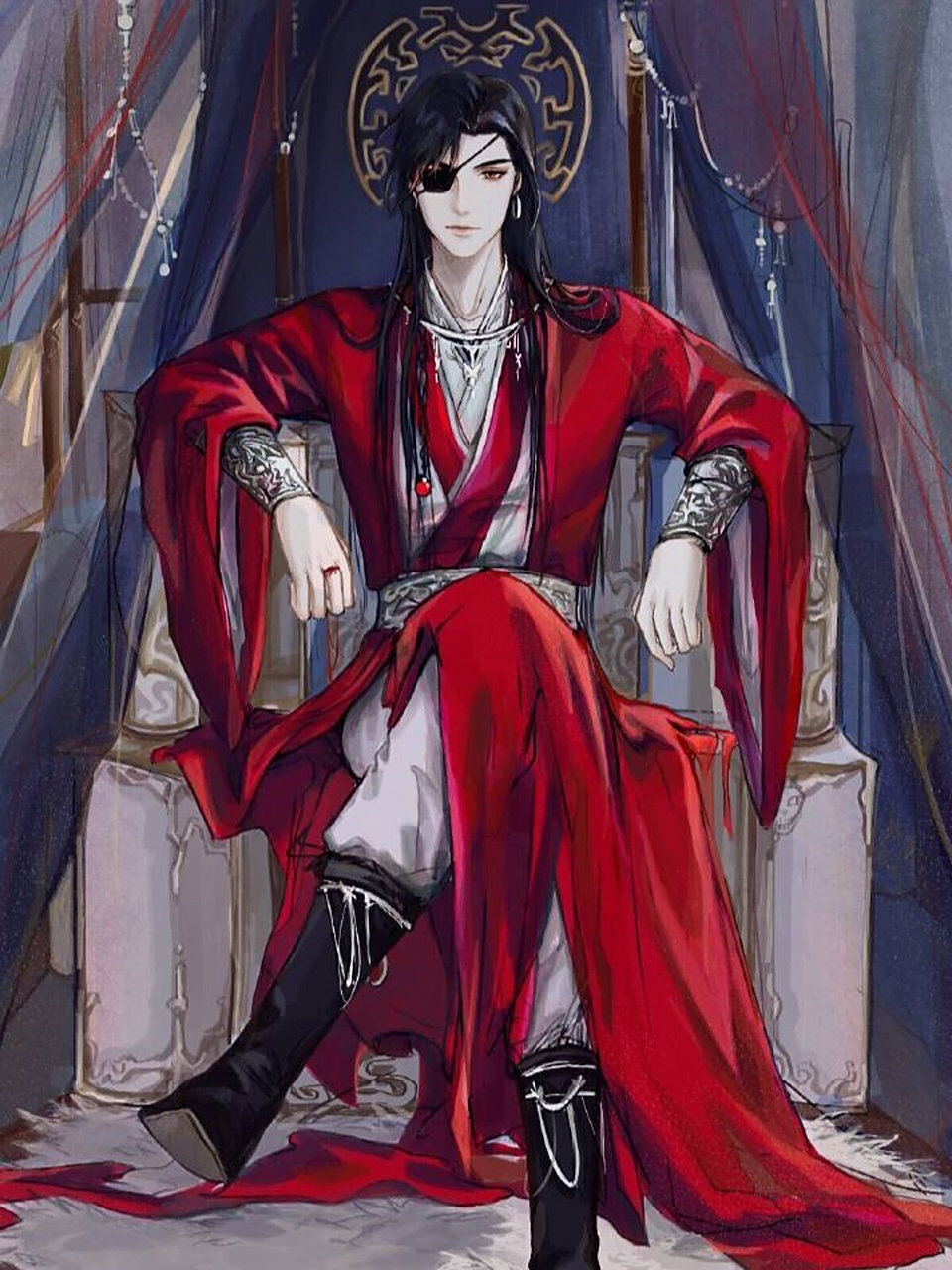 头像266166天官赐福花城霸气的坐姿