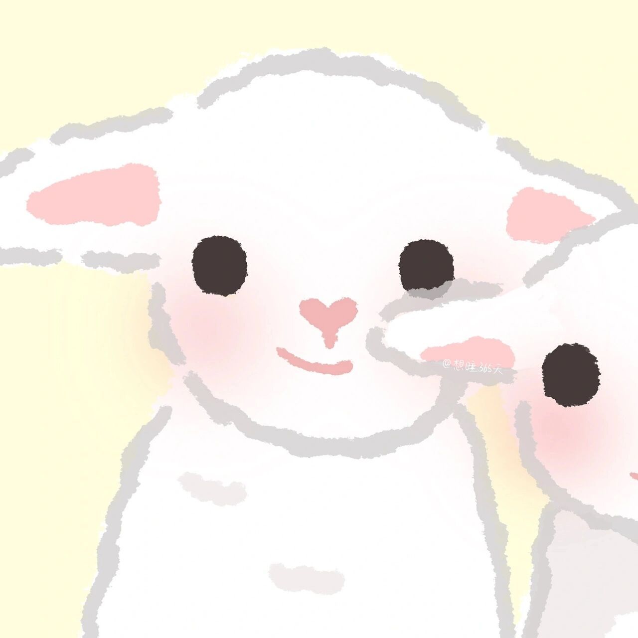 小羊情头,软绵绵的太可爱啦     转载自网络