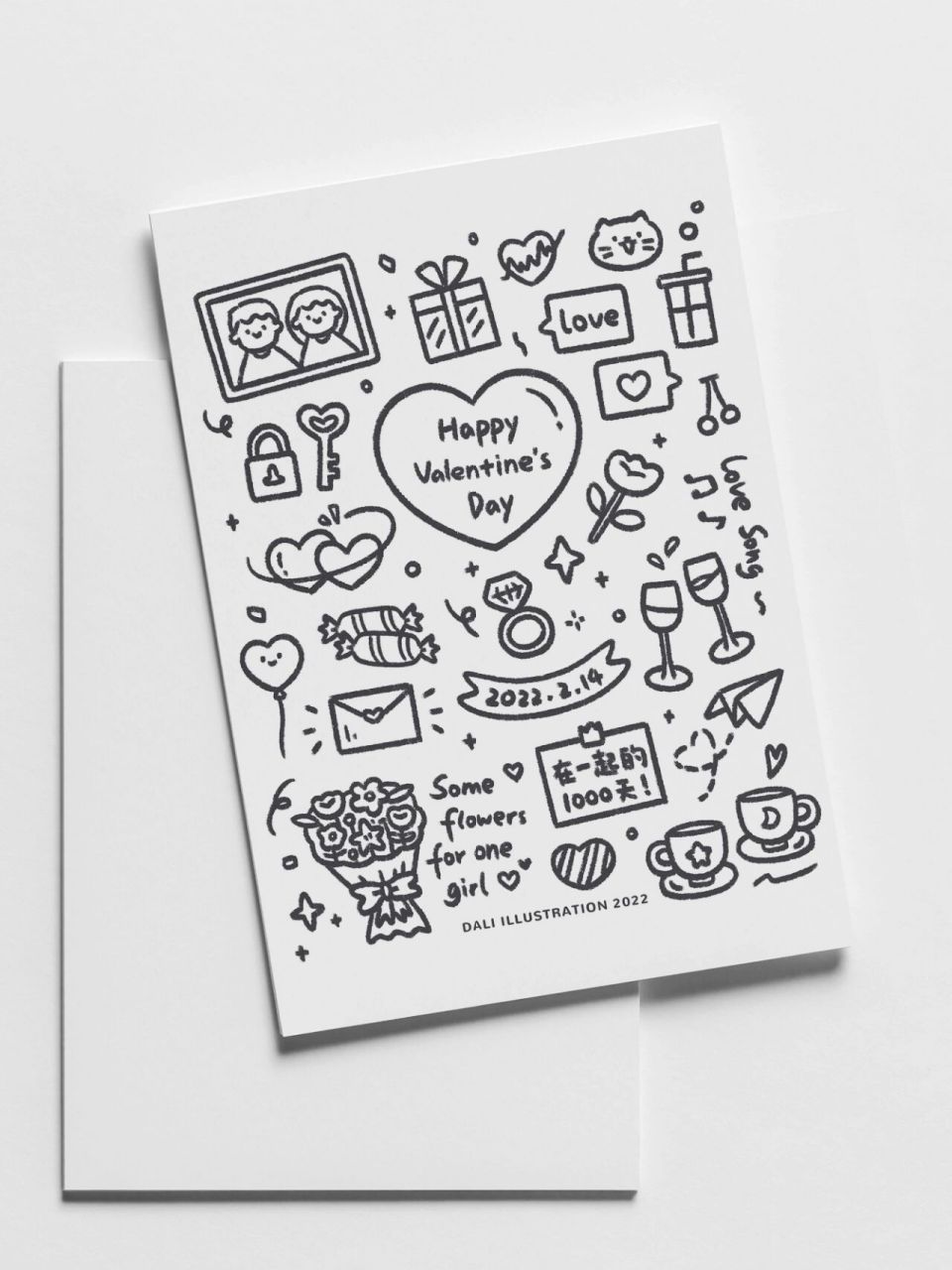 ins风简笔画 | 情人节doodle涂鸦7715 有小伙伴说想要情人节的