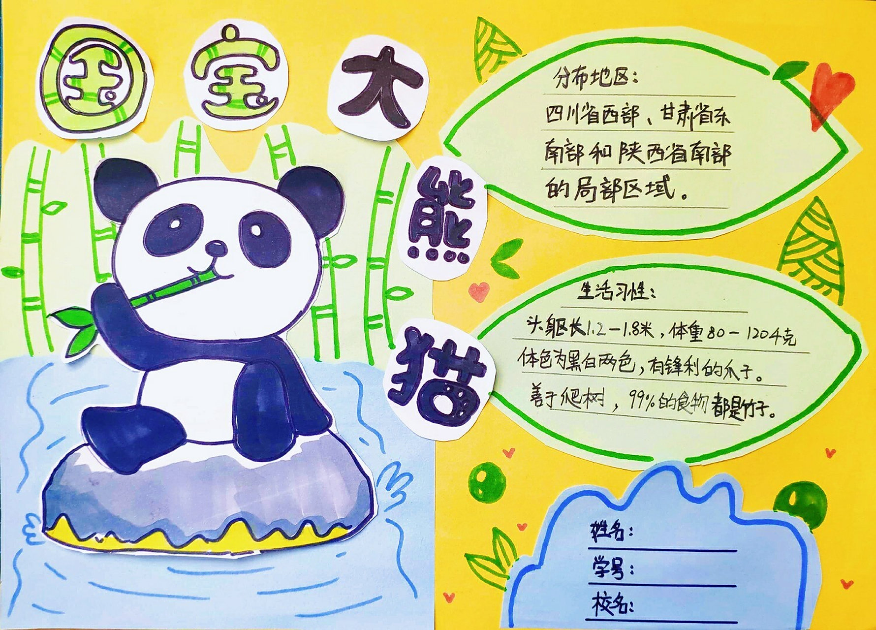 观察动物|动物手抄报|简单手抄报 孩子喜欢,简单好做 材料准备:剪刀