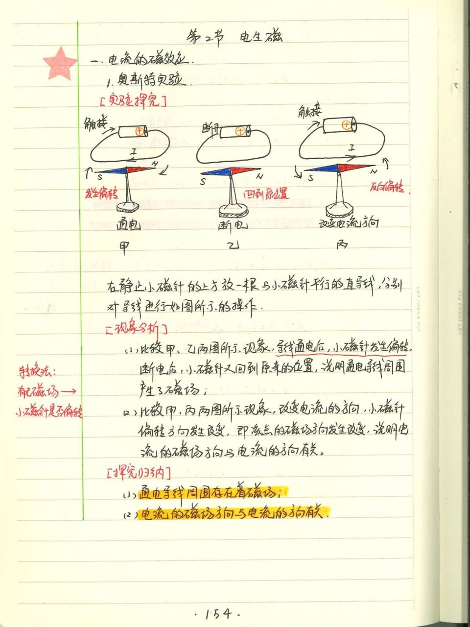 电生磁简笔画图片