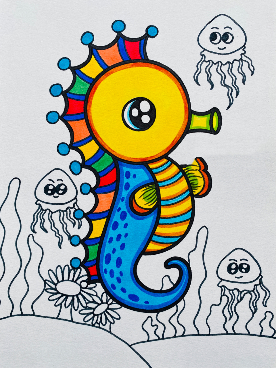 海马7815 马克笔儿童画 临摹作品