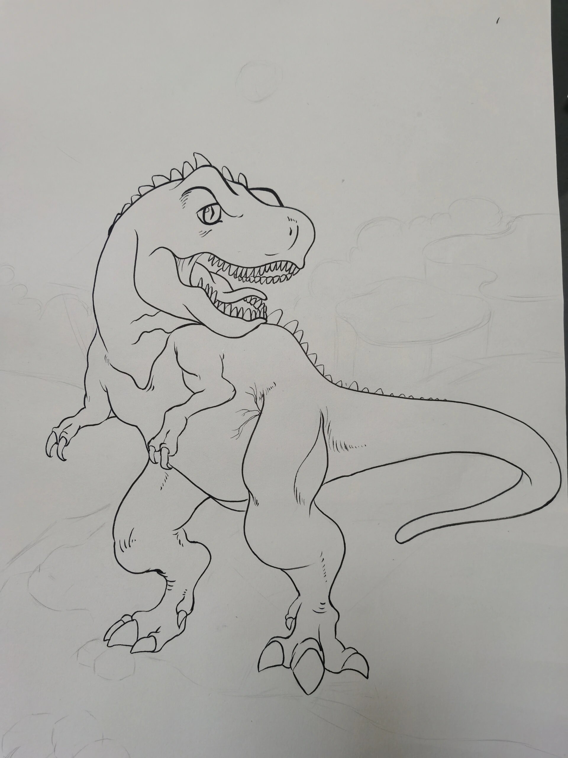 蜡笔画之科技恐龙