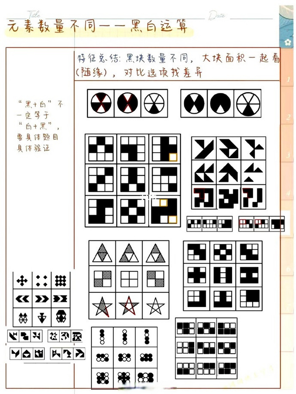 图形推理黑白点规律图片