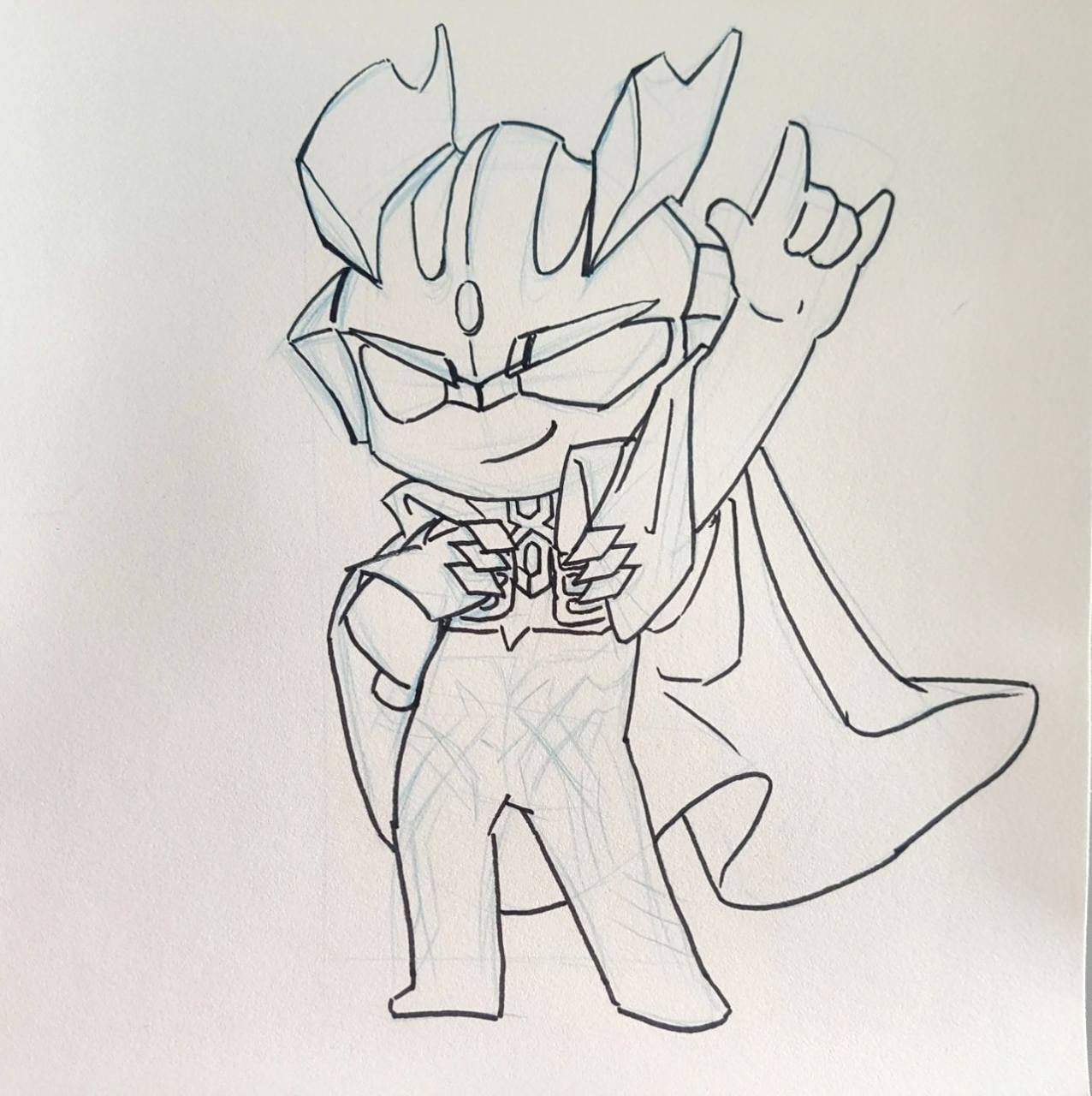 教你用马克笔画个可爱的赛罗奥特曼