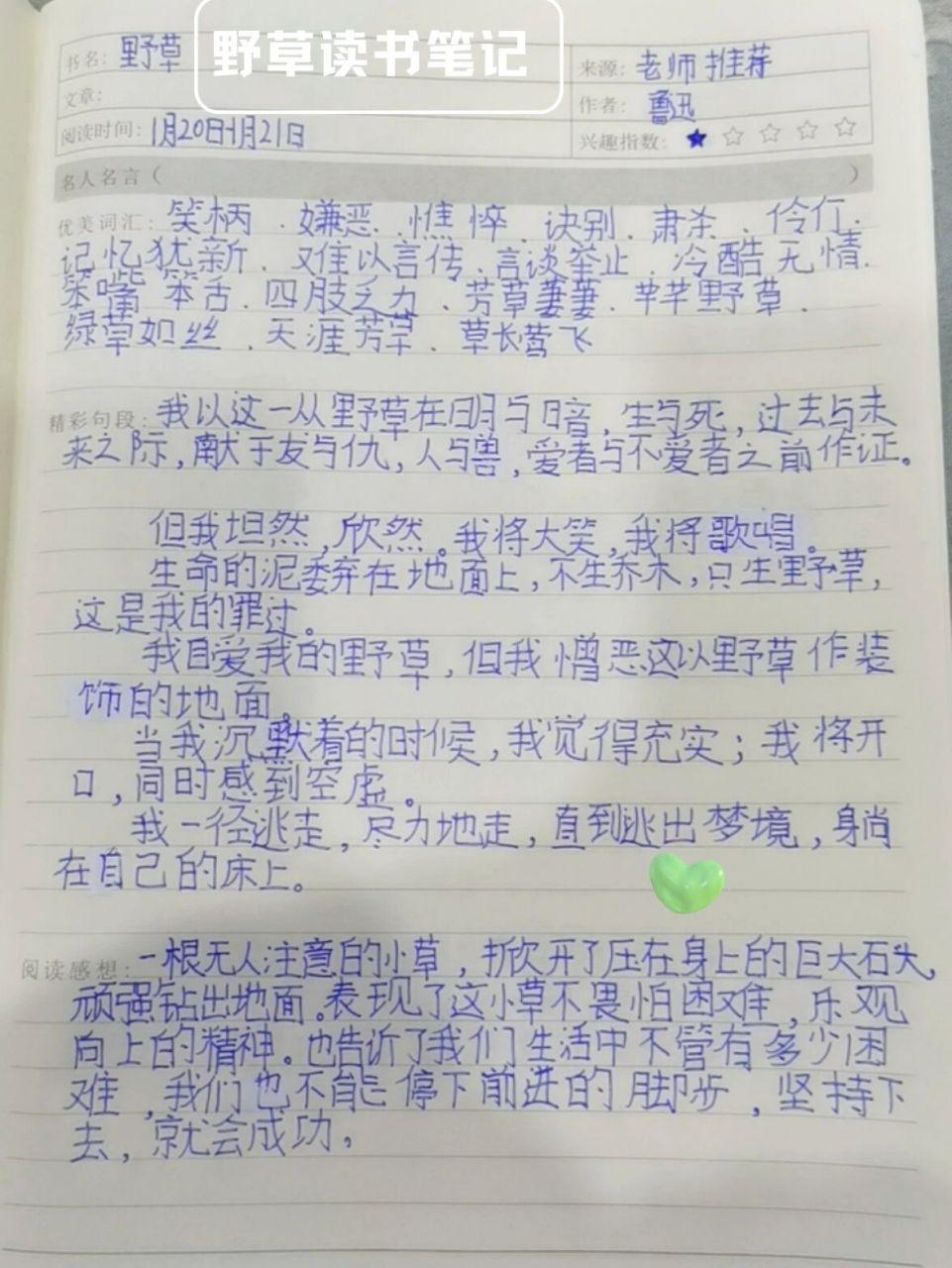 野草读书笔记