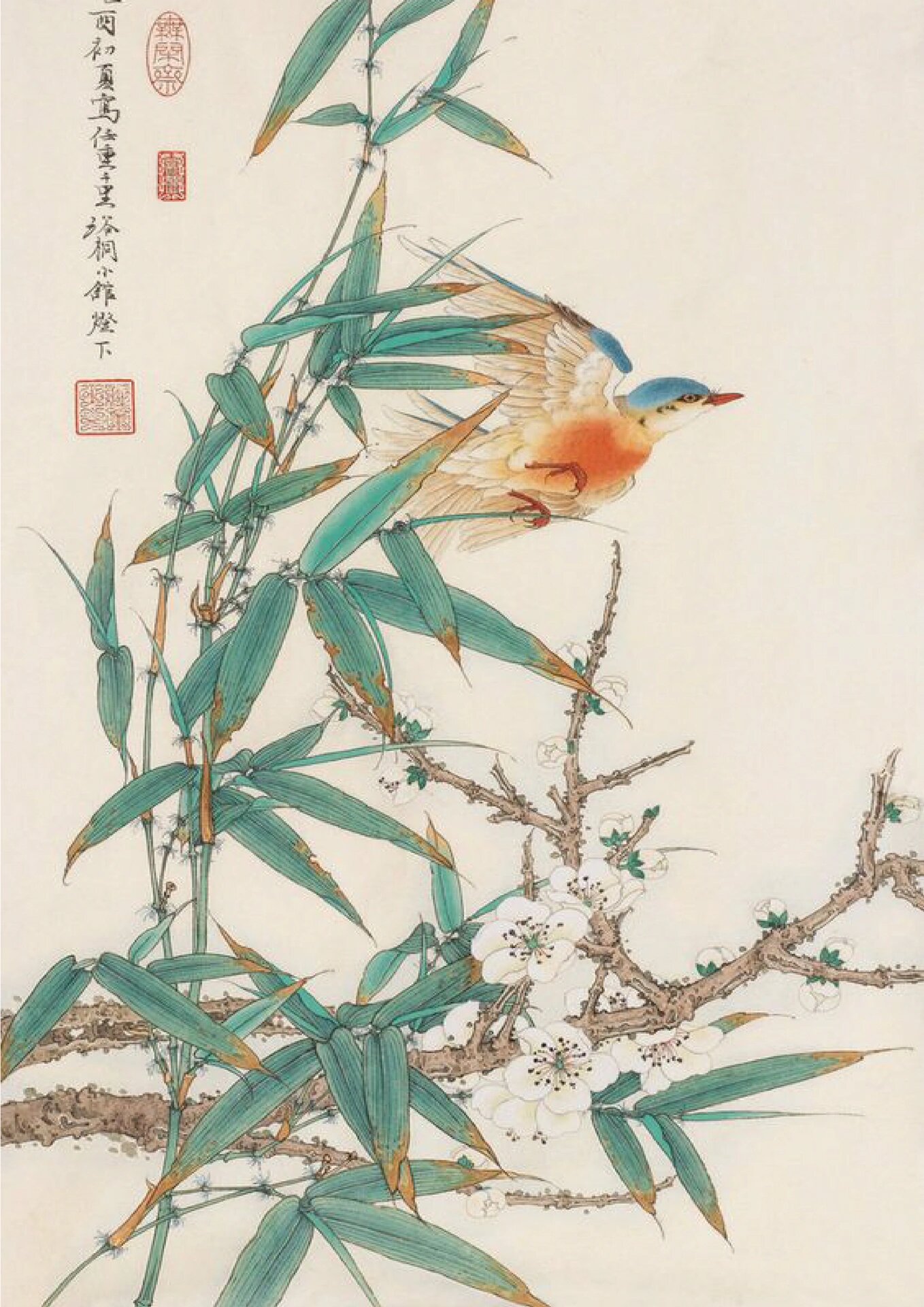 国画|中国画四君子之一竹 竹子的生长方式与众不同,首先是嫩笋破土而