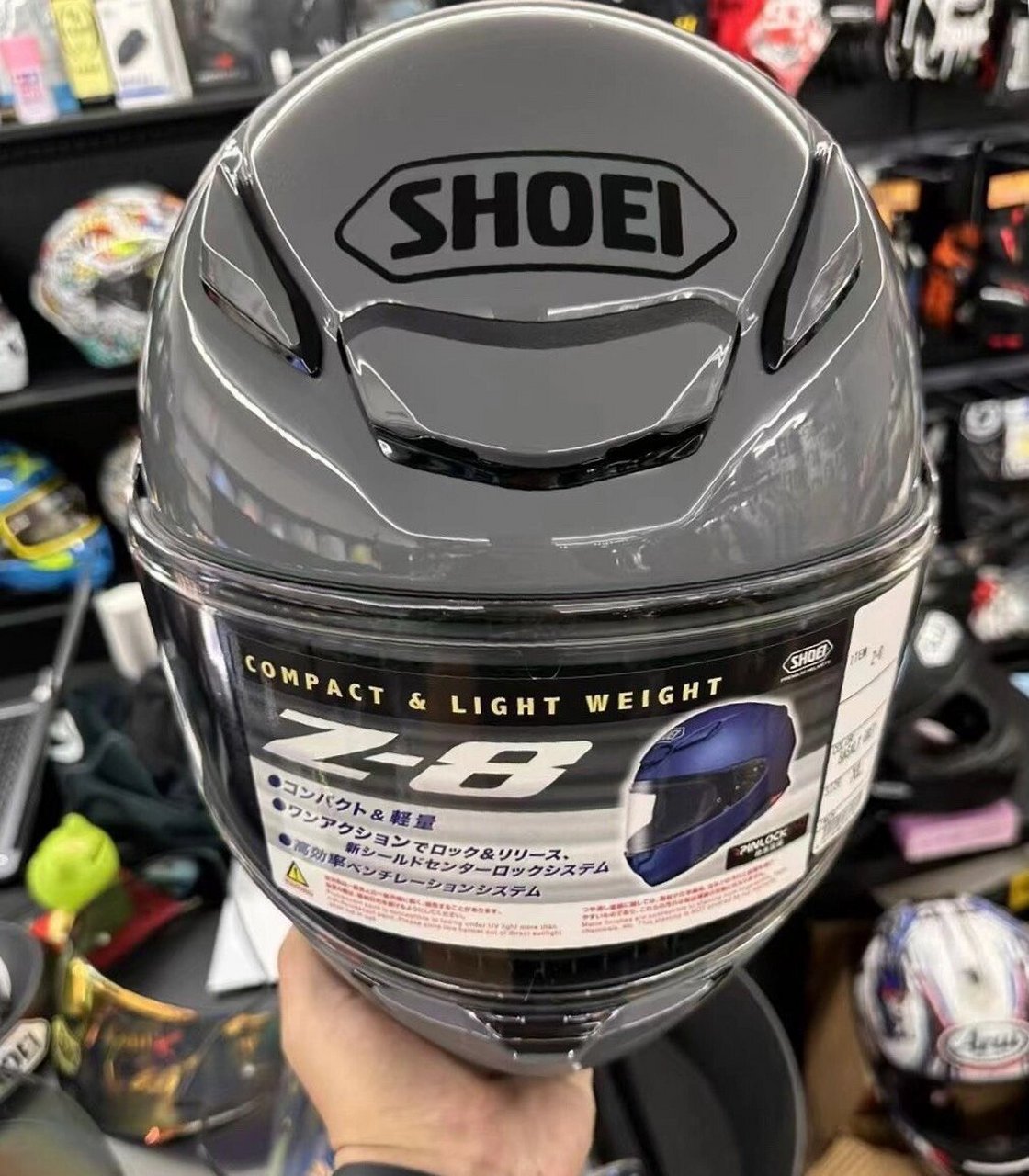 shoei全新z8,亮灰-水泥灰 shoei全新shoei z8,亮灰-水泥灰 与x14不同