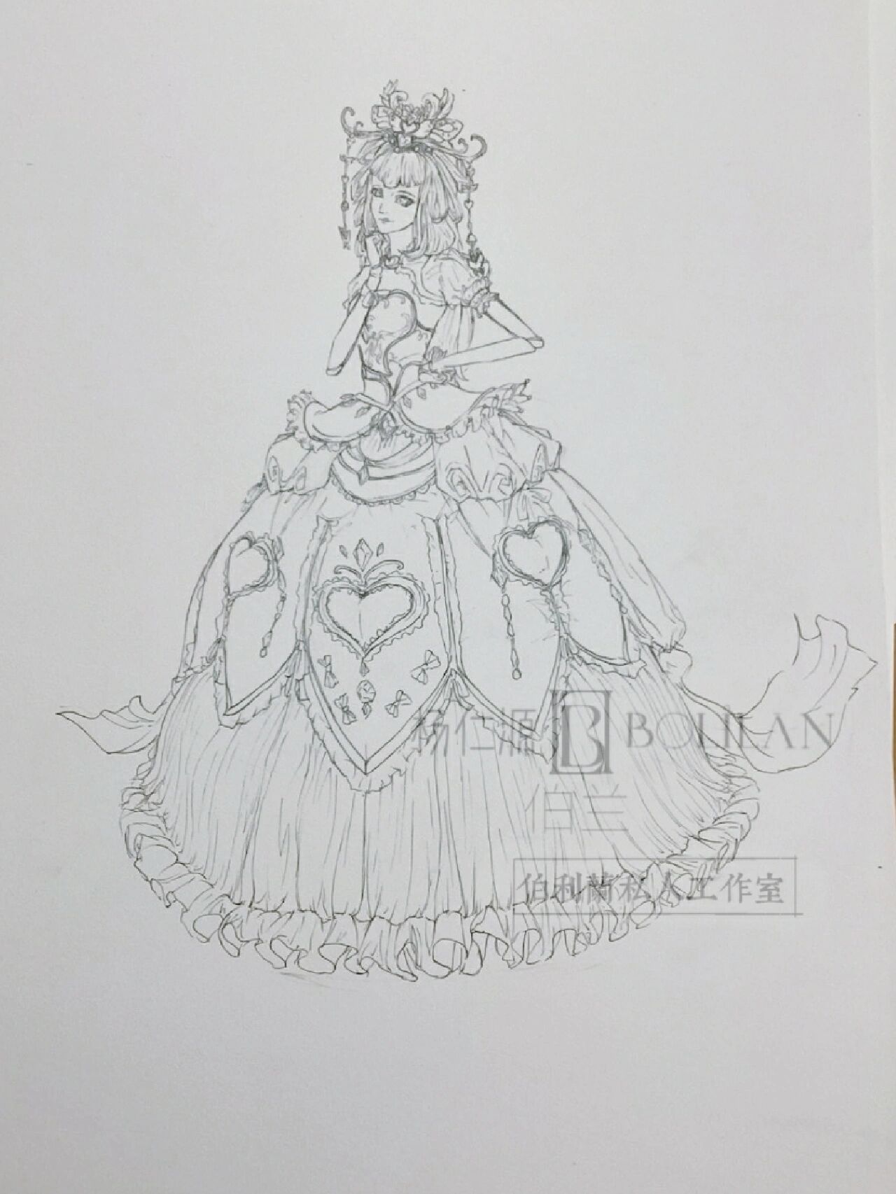 手绘画画叶罗丽