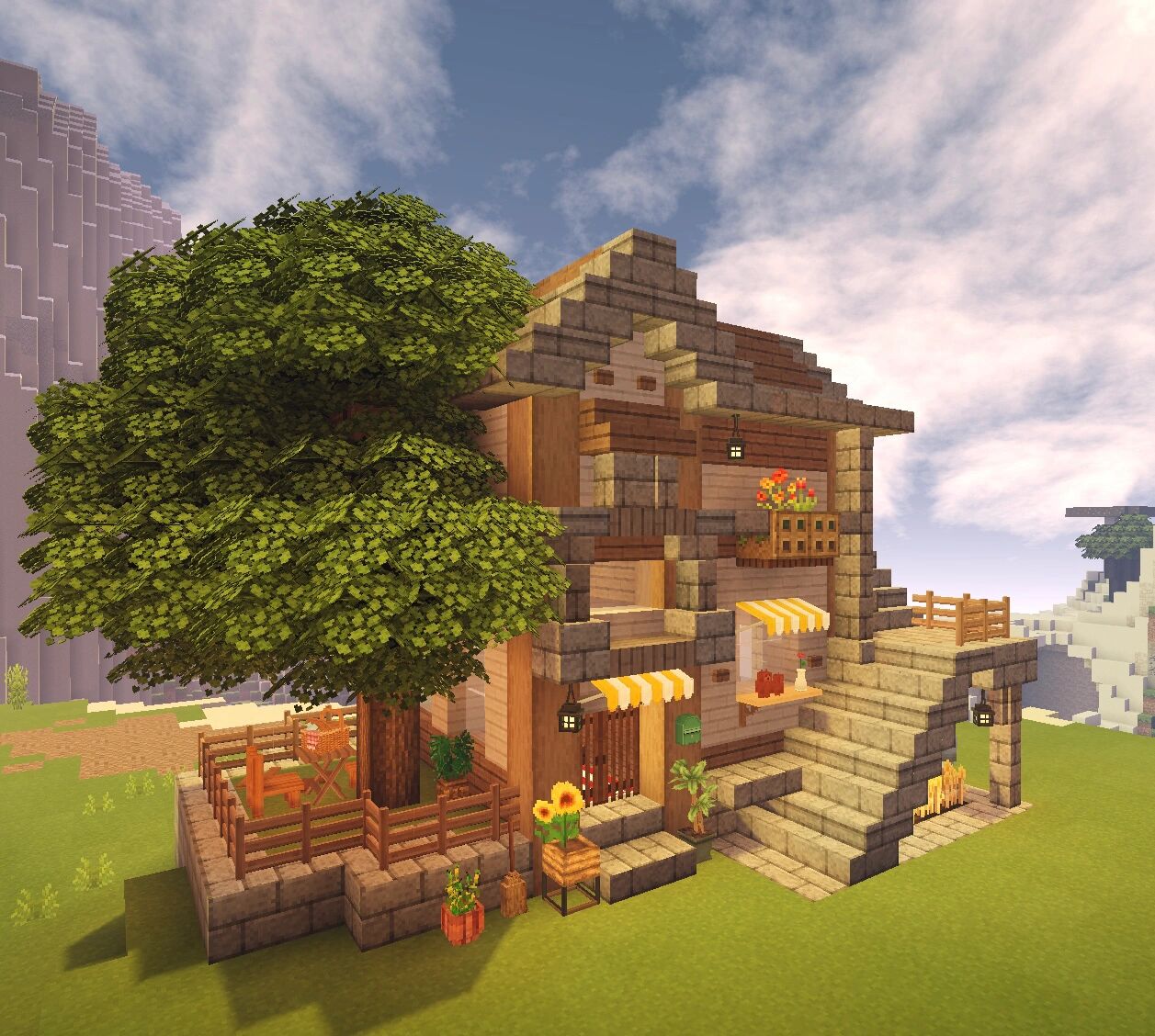 【我的世界】石砖小屋93建筑