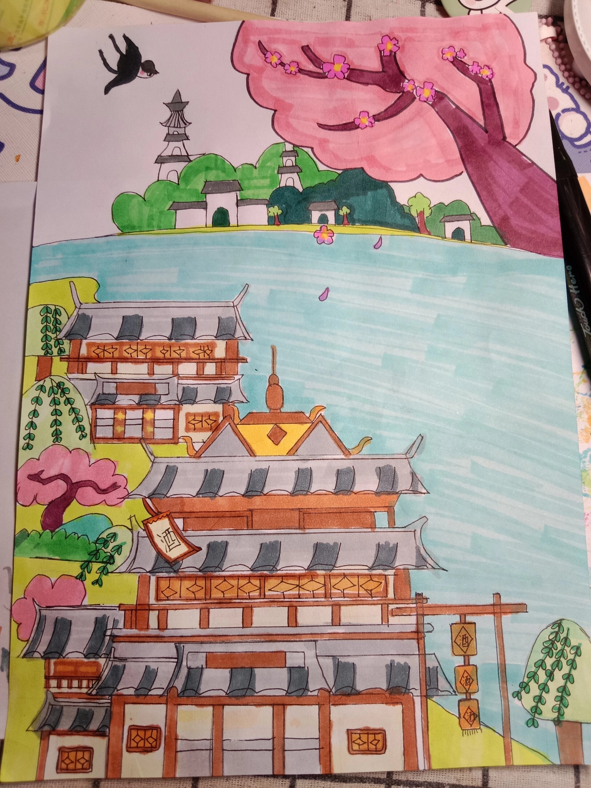 《江南春》诗配画