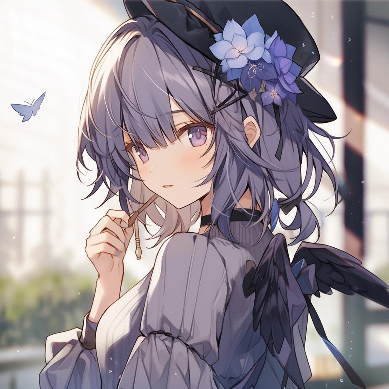 可爱的蓝色系动漫头像|动漫女头