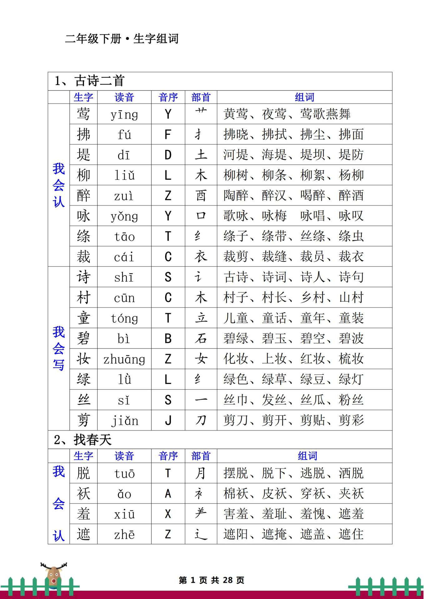 另字的组词图片