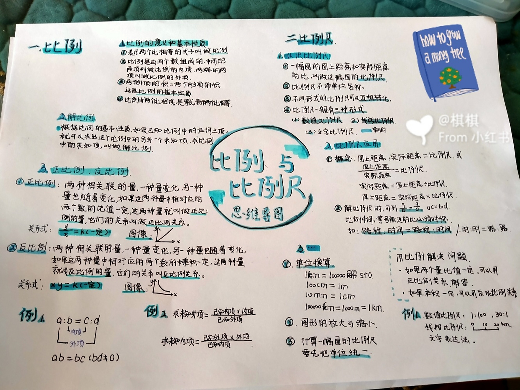 比例与比例尺的思维导图