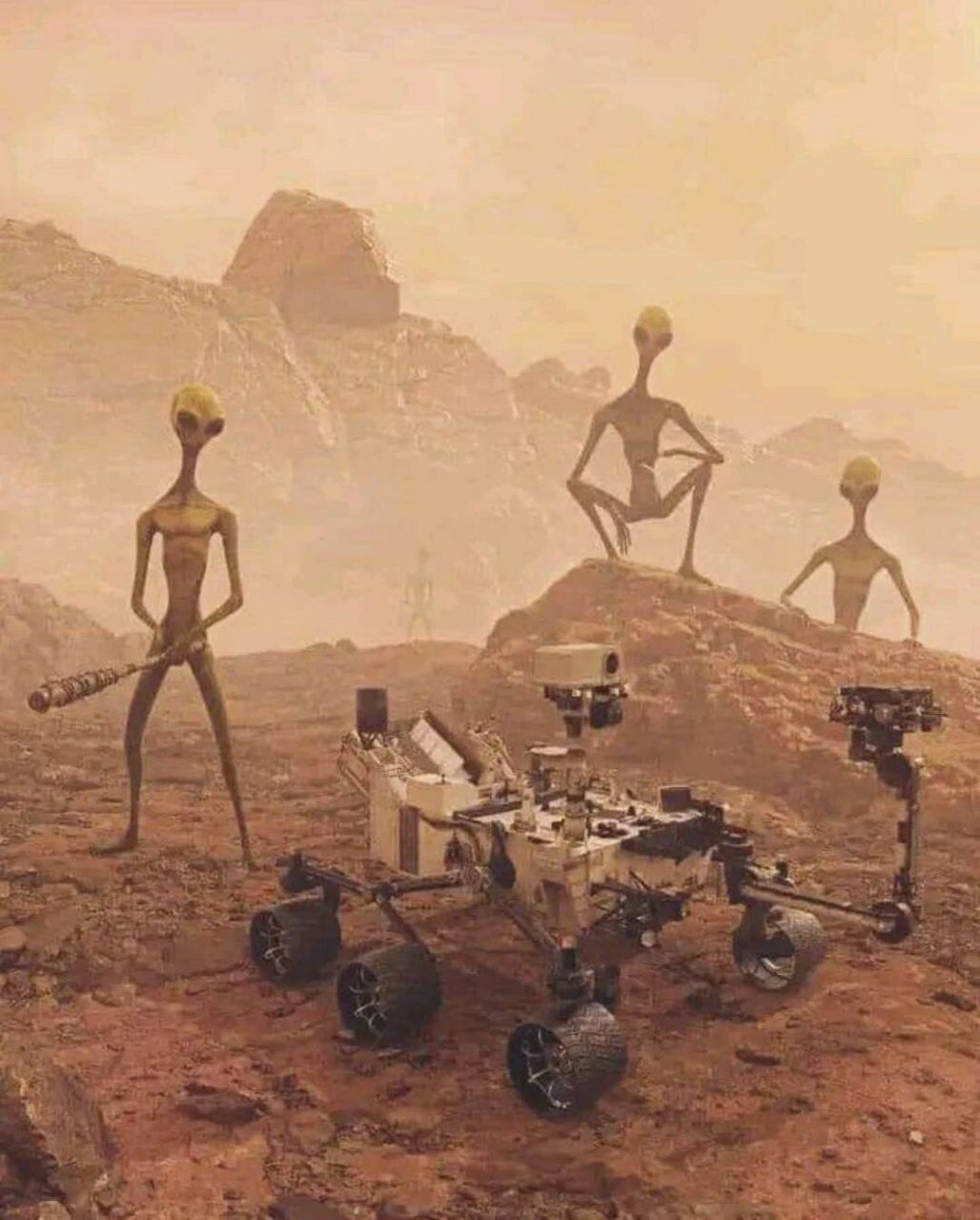 真的好希望火星上有外星人啊!