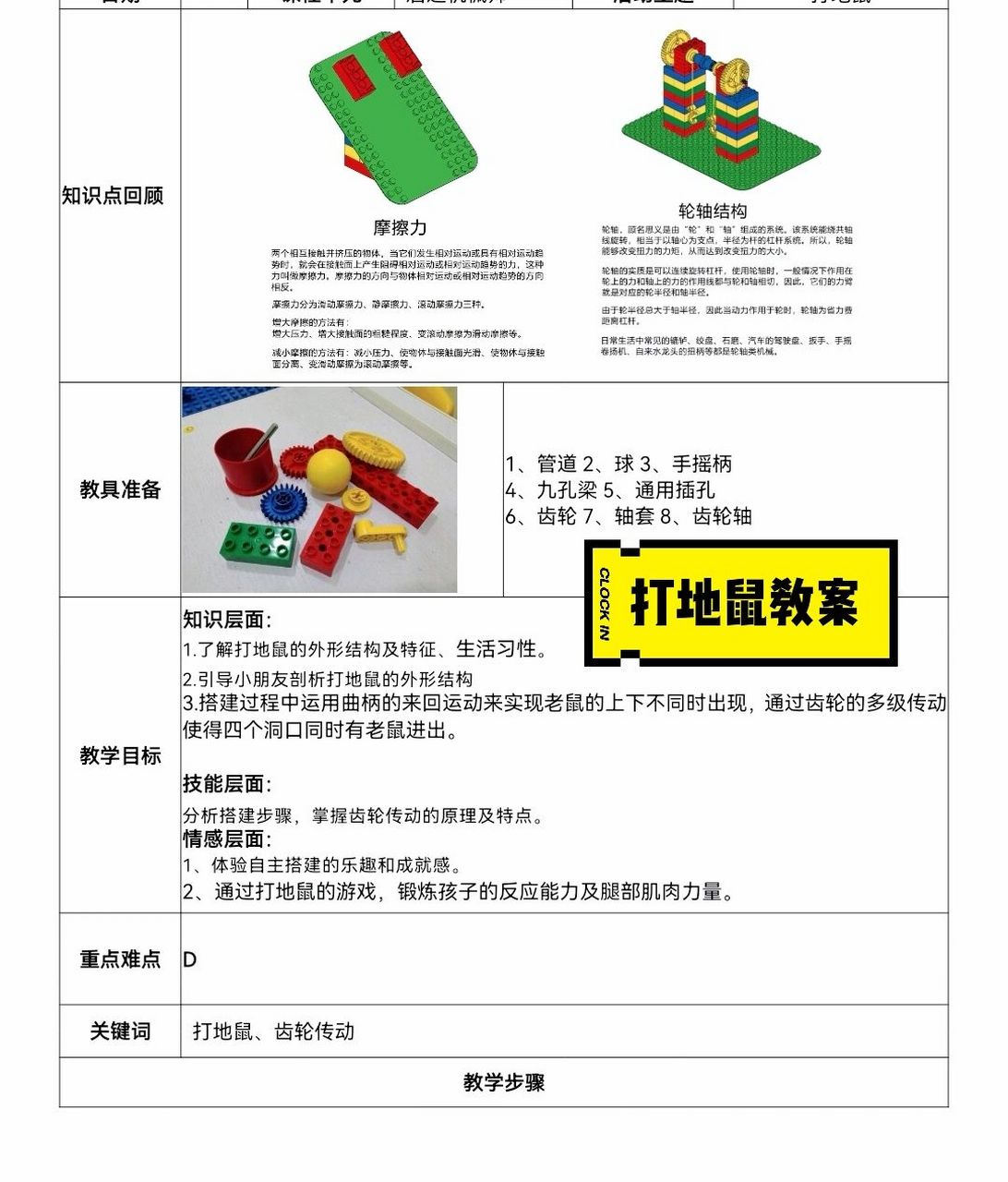 5周 打地鼠教案 大颗粒 视频直接过滤了 课堂总结: 94游戏小孩都