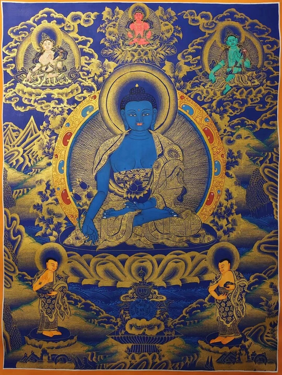 西藏唐卡|药师佛 药师佛·画芯·45.7*61.