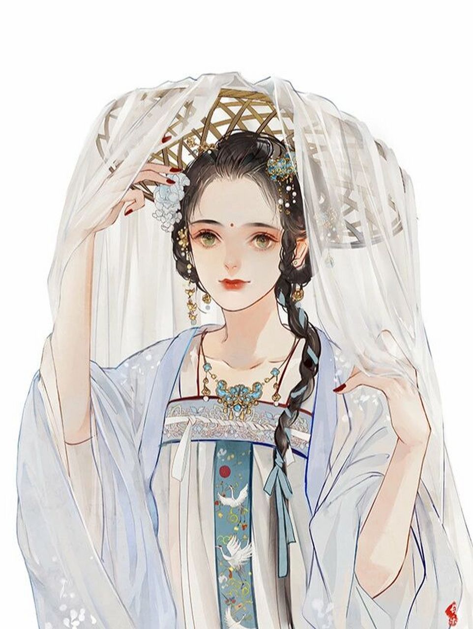 素材积累 | 描写古代女子服饰打扮片段(6) 1.