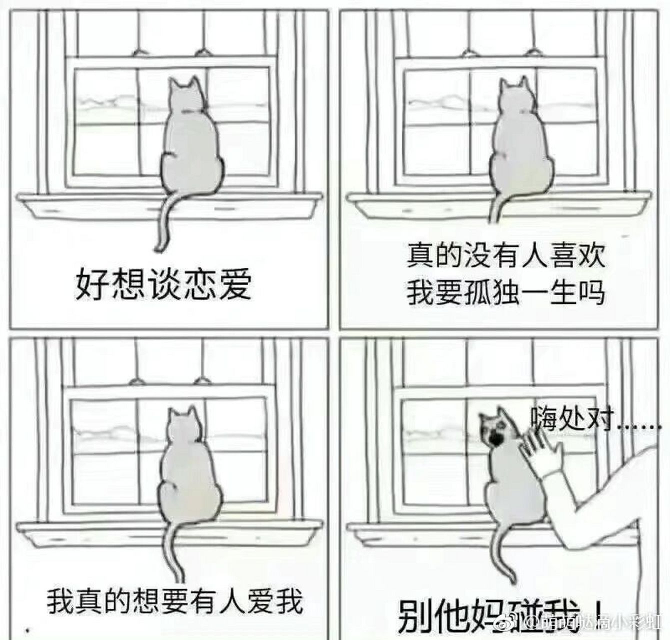 好想谈恋爱表情包get 第一张图是假的 第二张图才是真实 第三张图那是