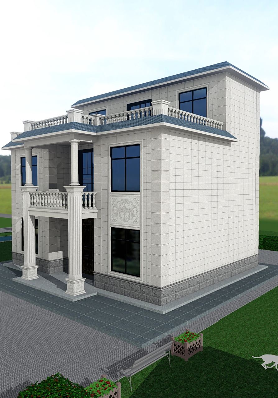 外墙砖这样铺贴好看吗?