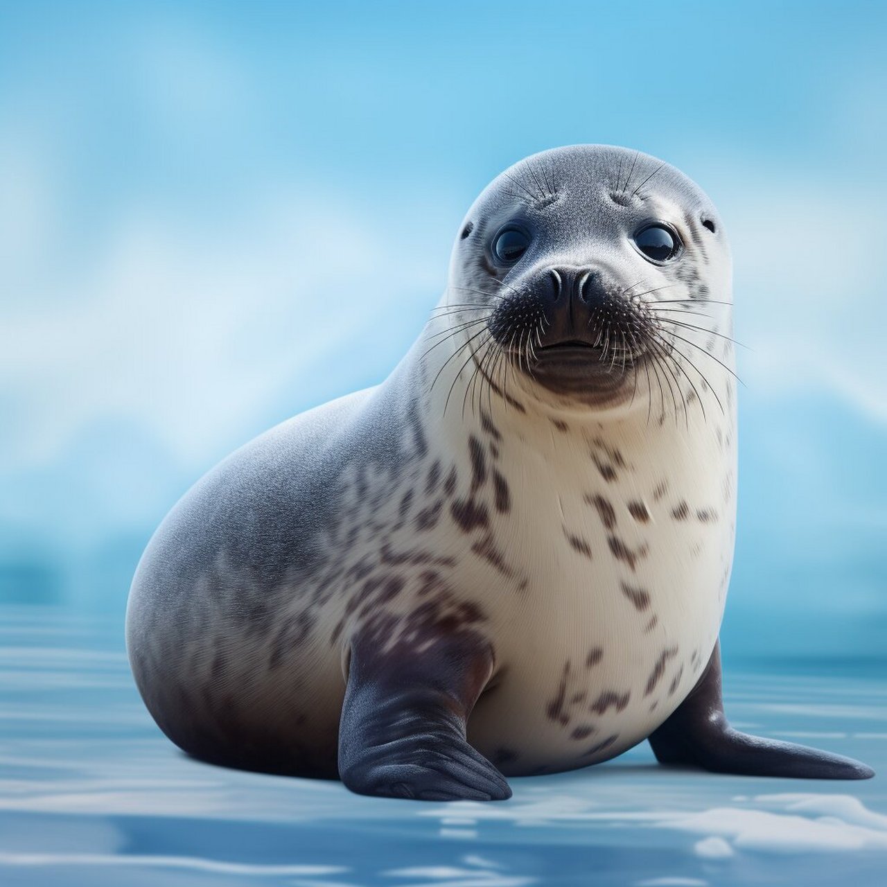 海洋动物之海豹 小海豹的天真可爱的外表和聪明的眼神,吸引着无数观众